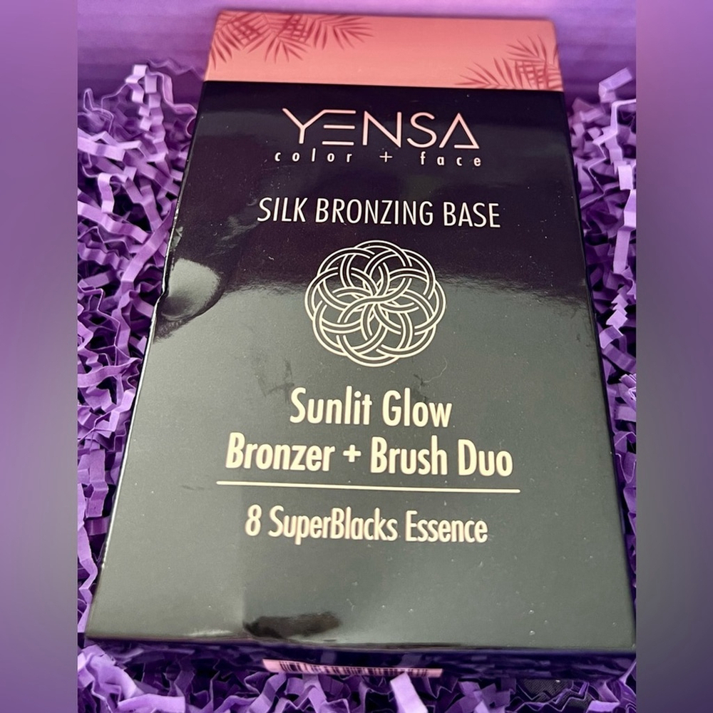 NIB Yensa Silk Bronzing Base Sunlit Glow Bronzer & Brush Duo 8 SuperBlacks Essen